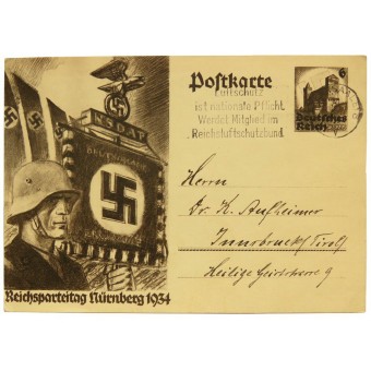 Postcard. Reichsparteitag Nürnberg 1934. Espenlaub militaria